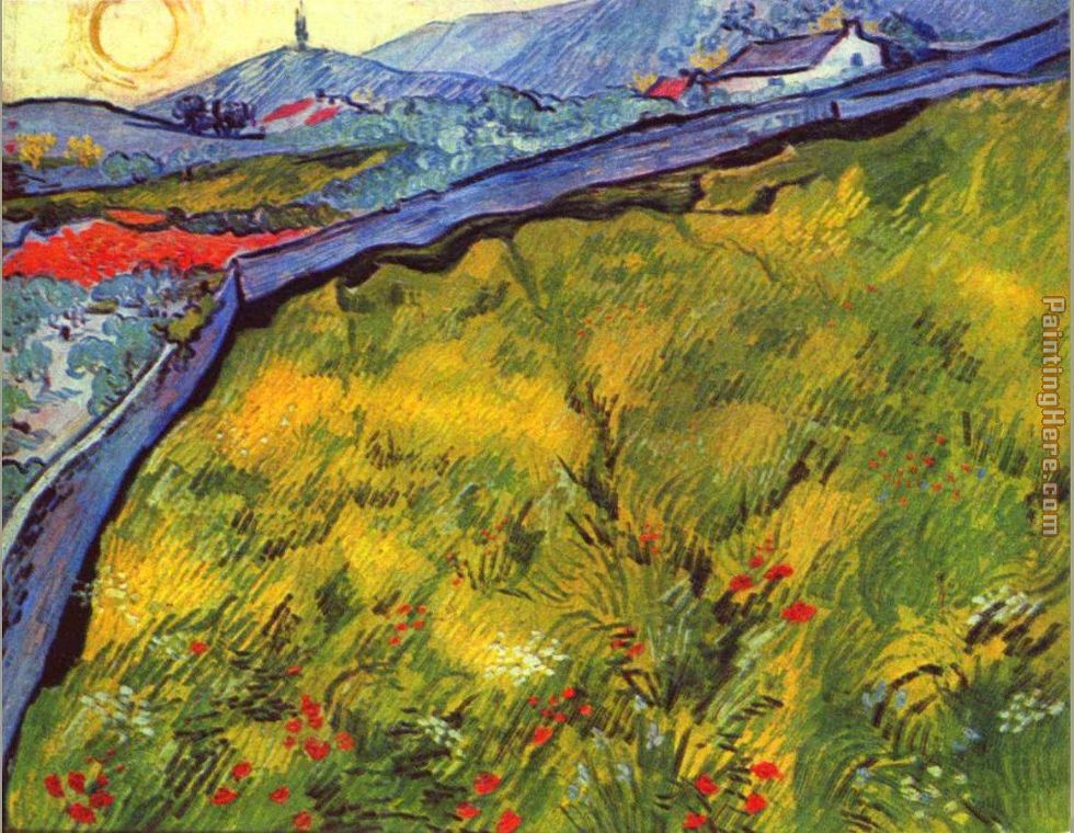 Field of Spring Wheat at Sunrise painting - Vincent van Gogh Field of Spring Wheat at Sunrise art painting